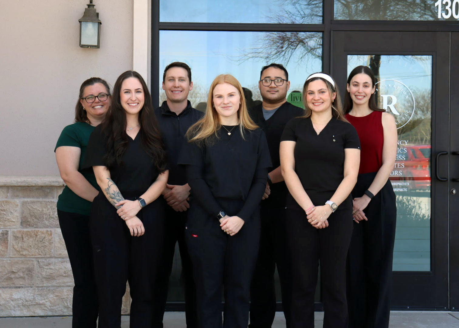 team photo of restoration chiropractic in prosper texas